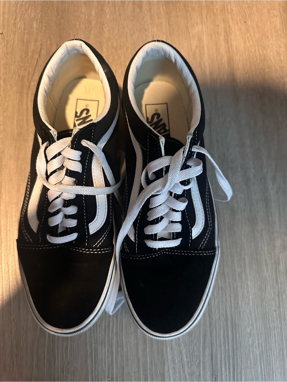 Vans Black and White Old Skool Low Top Sneakers